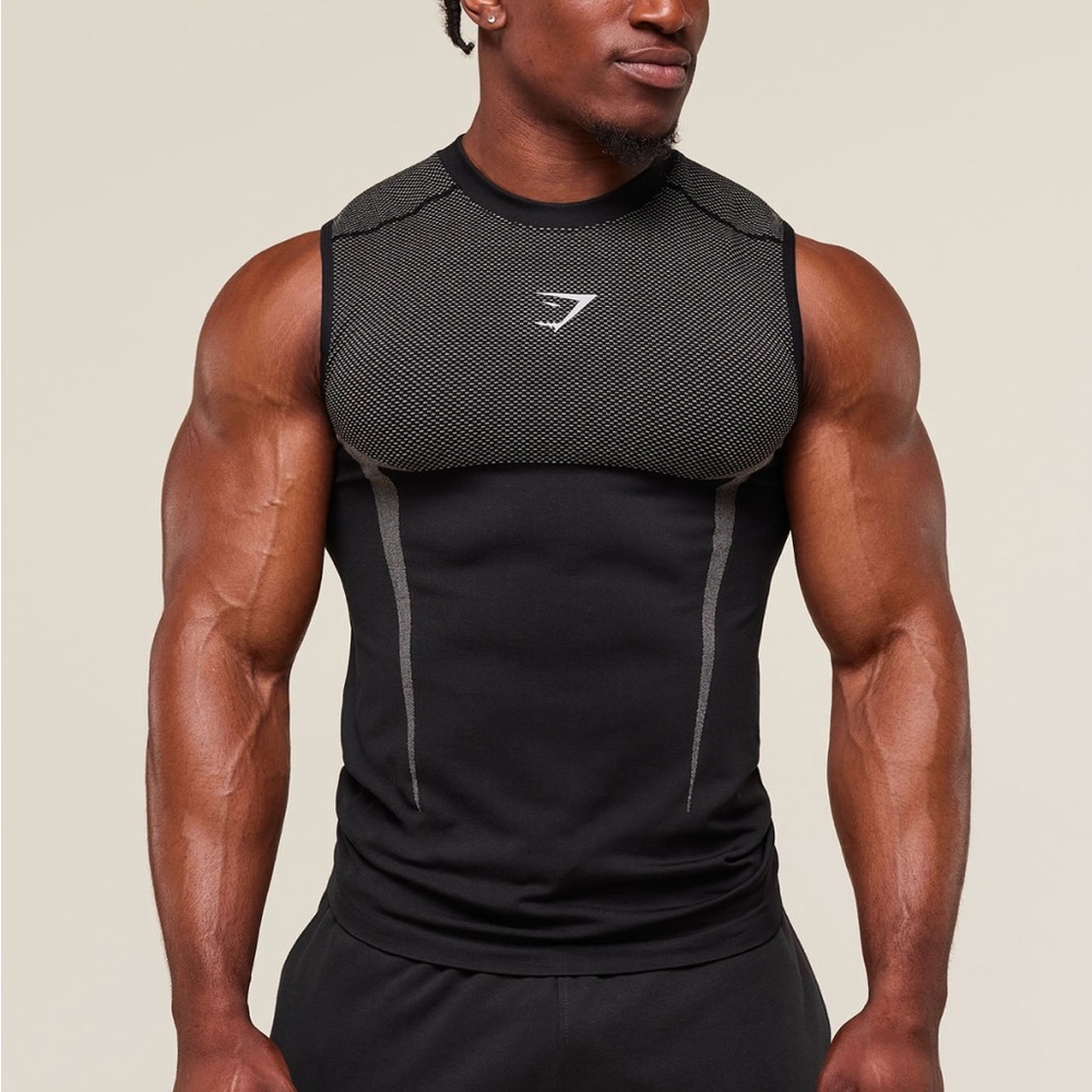 Gymshark Onyx 5.0 Tank Black light Grey Small